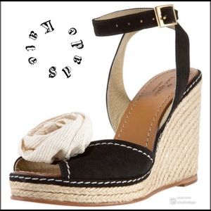 FLASH SALE! Gorgeous! Kate Spade Brit Rosette Suede Espadrille Wedges (8)